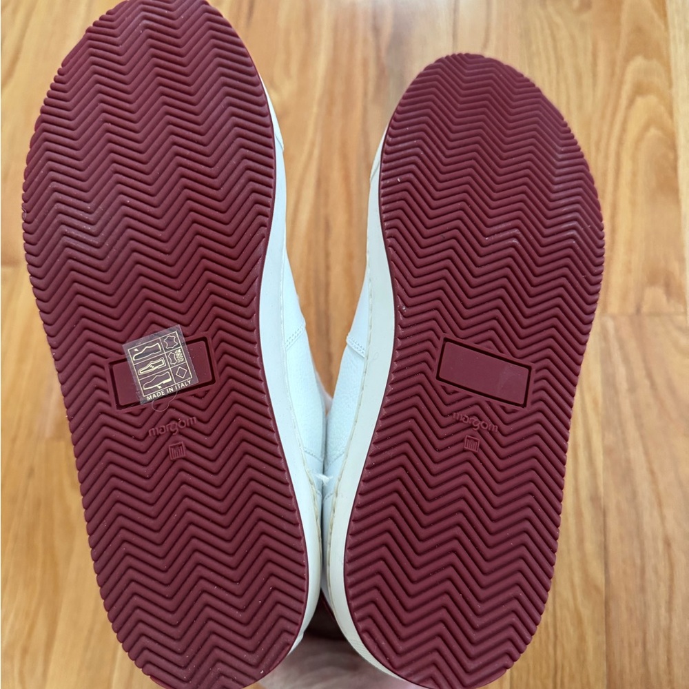 Common Projects Decades RARE White and Burgundy Women’s Size 36 NEW - Picture 5 of 5